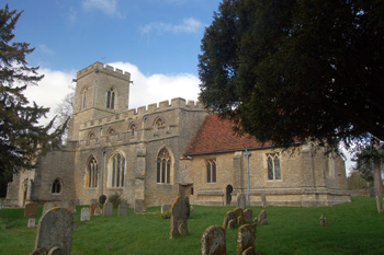 Oakley church from the south-east March 2011